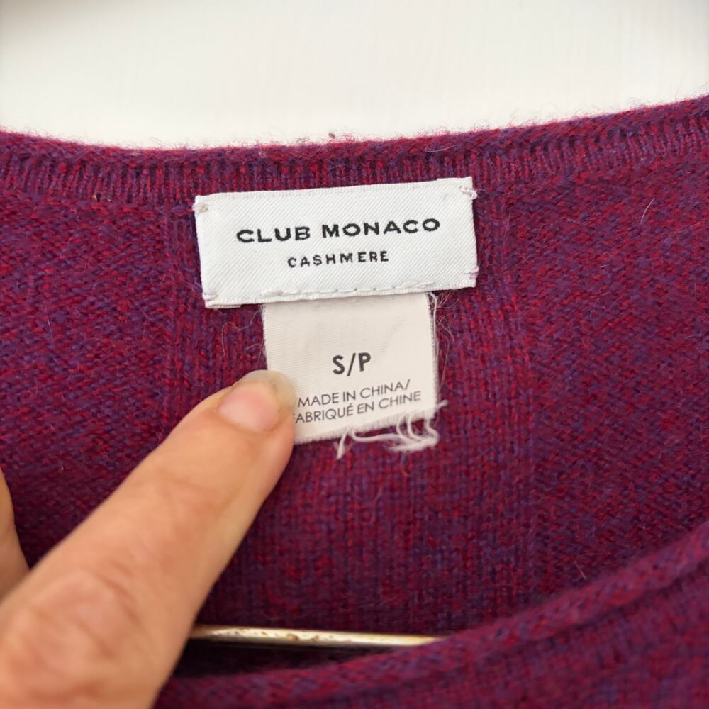 Club Monaco scoop neck cashmere sweater Size Small - Picture 4 of 10
